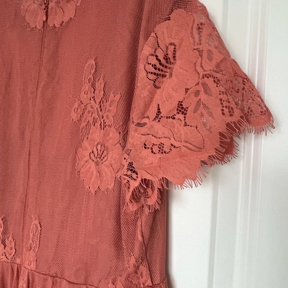 NWT Alina Maxi Romper Garden Party Lace Terra Cotta - Picture 12 of 16